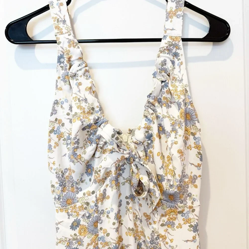 Abercrombie & Fitch Cottagecore Floral Midi Dress‎ XS Feminine Romantic Babydoll